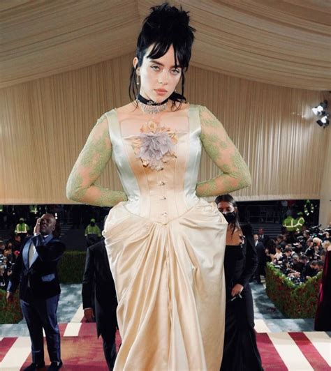 Met Gala 2022: Billie Eilish shows off cleavage in silk corset gown